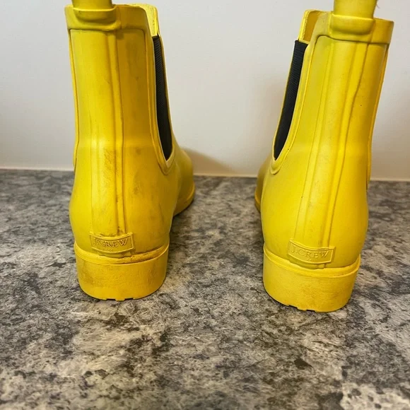 J Crew yellow Ankle Rain Boots, women’s size 9 - Picture 6 of 7